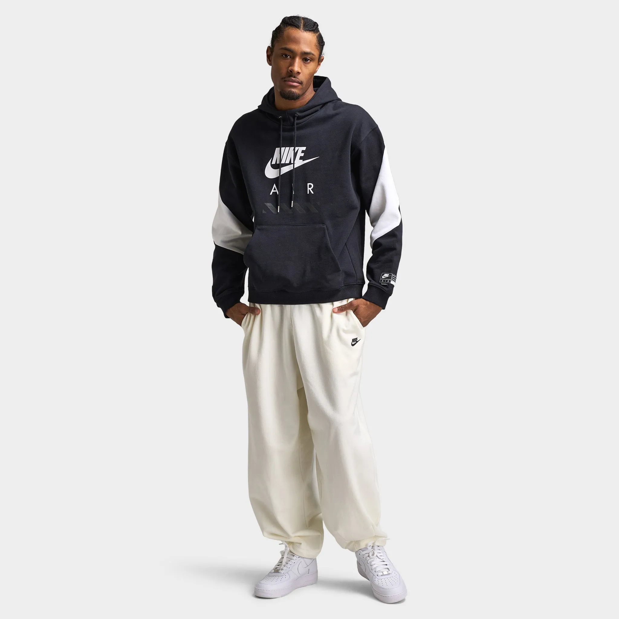 Nike Club Fleece French Terry Oversized Pants Sail / Sail - Black