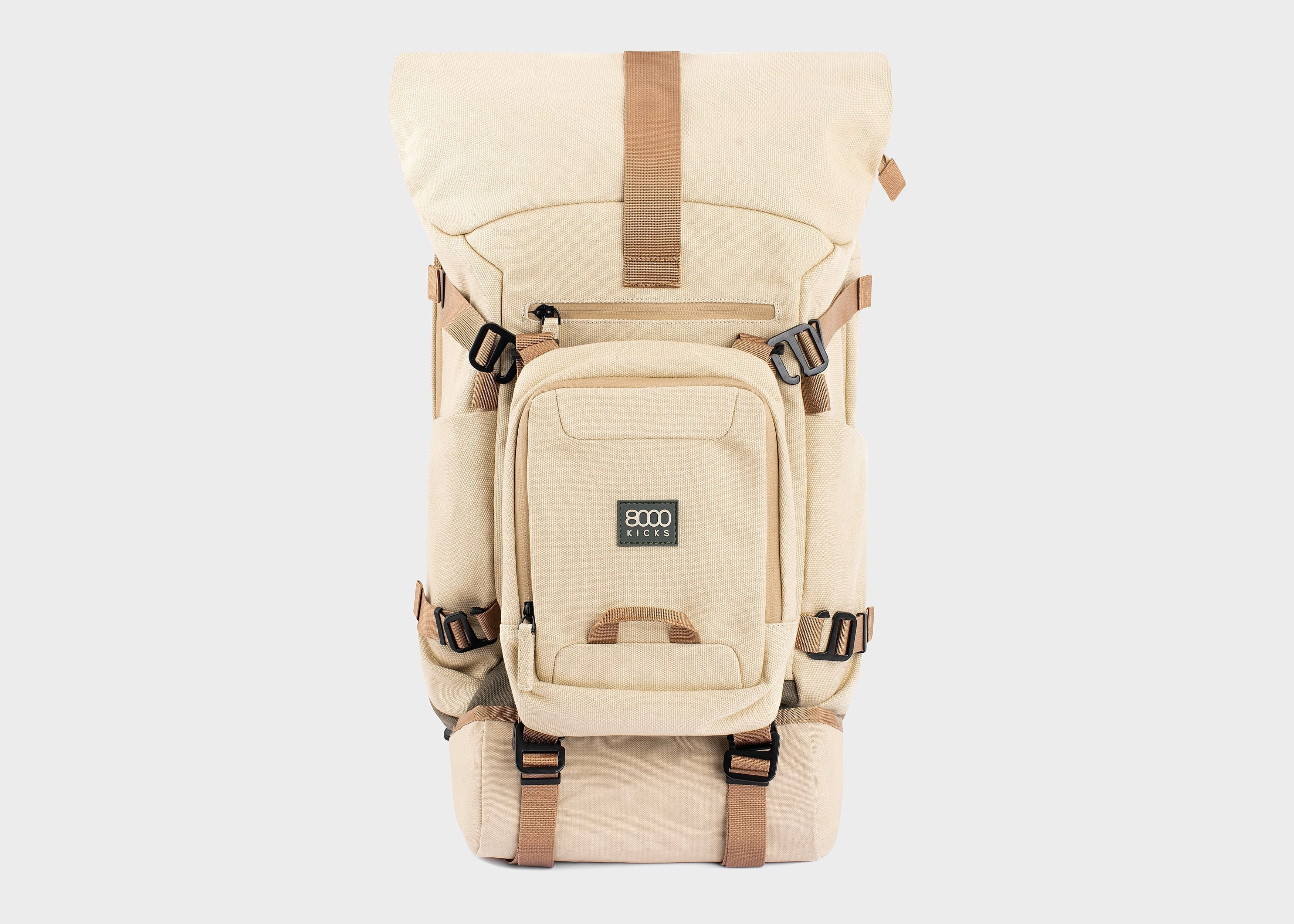 Nomad Vegan Hemp Backpack | Beige & Green