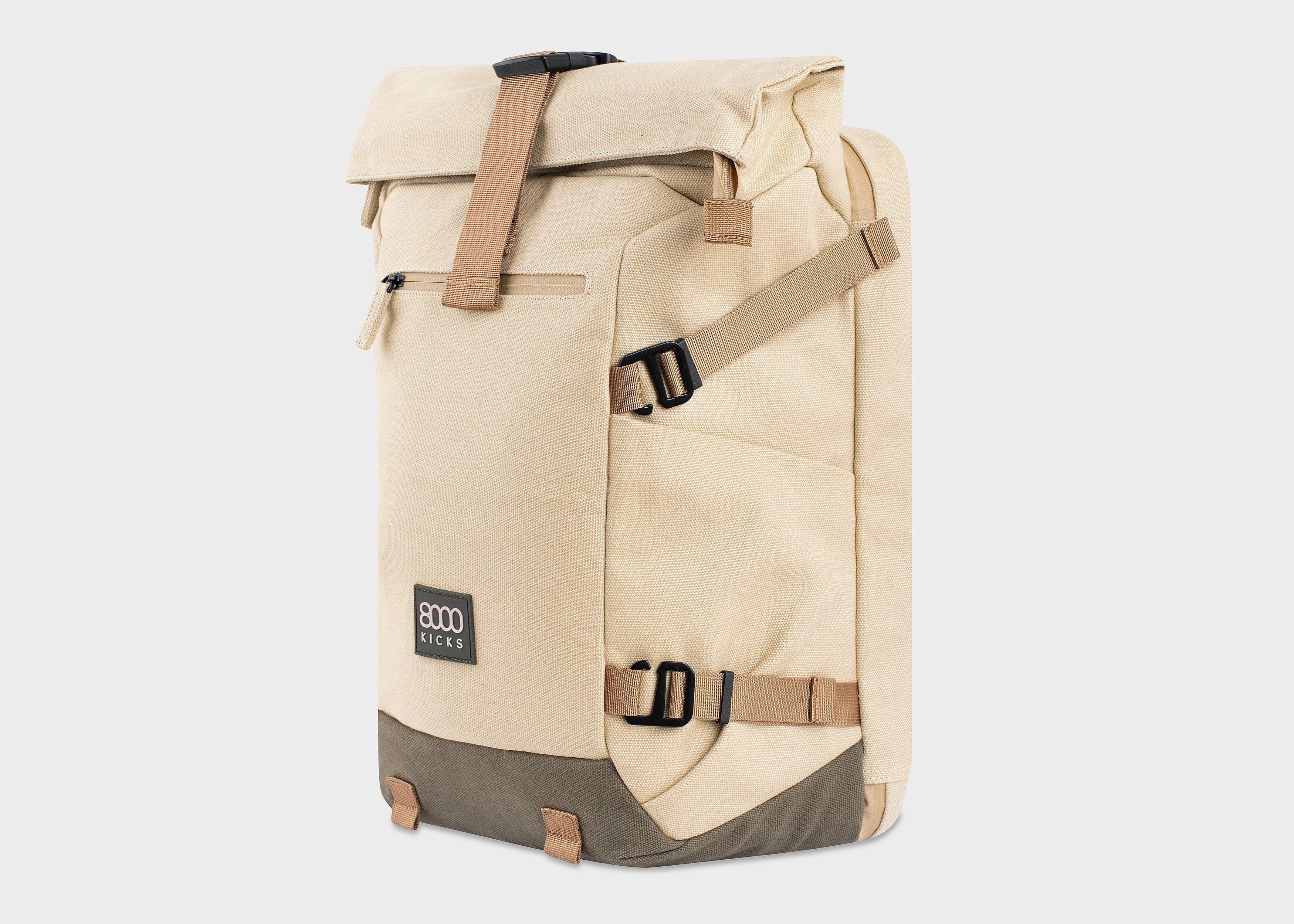 Nomad Vegan Hemp Backpack | Beige & Green