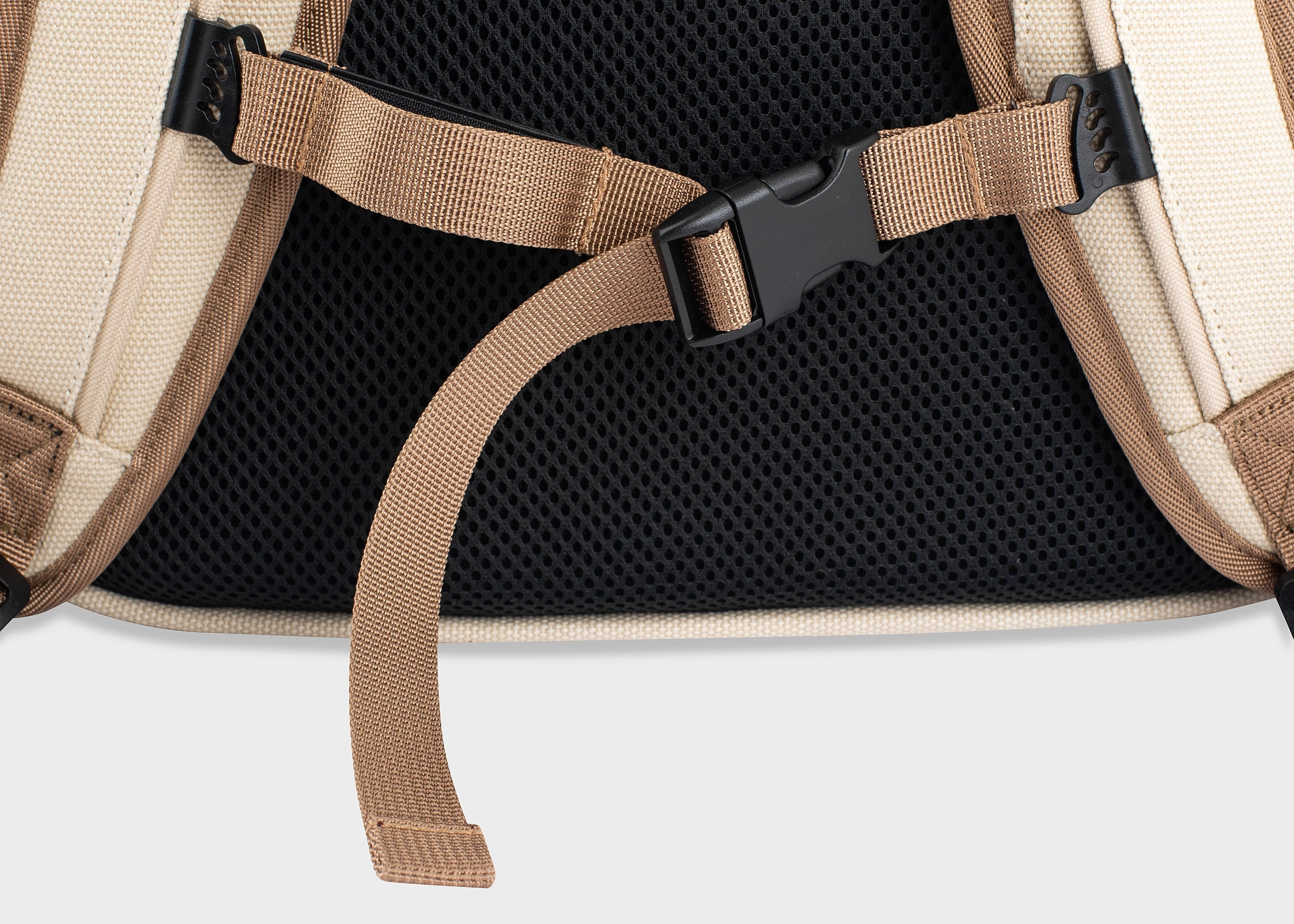 Nomad Vegan Hemp Backpack | Beige & Green