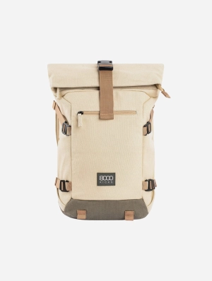 Nomad Vegan Hemp Backpack | Beige & Green