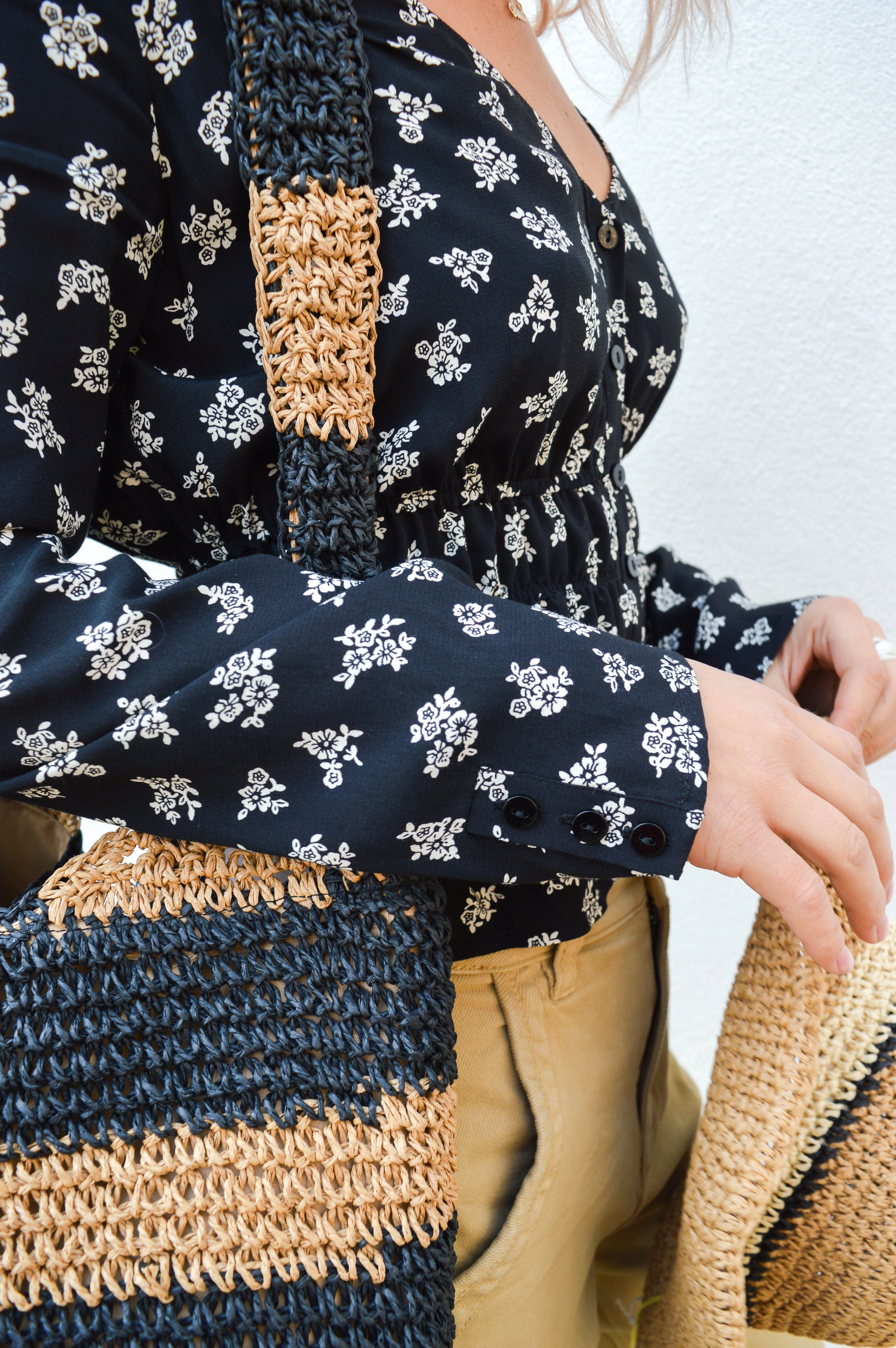 Numph Marna Sesame Straw Bag