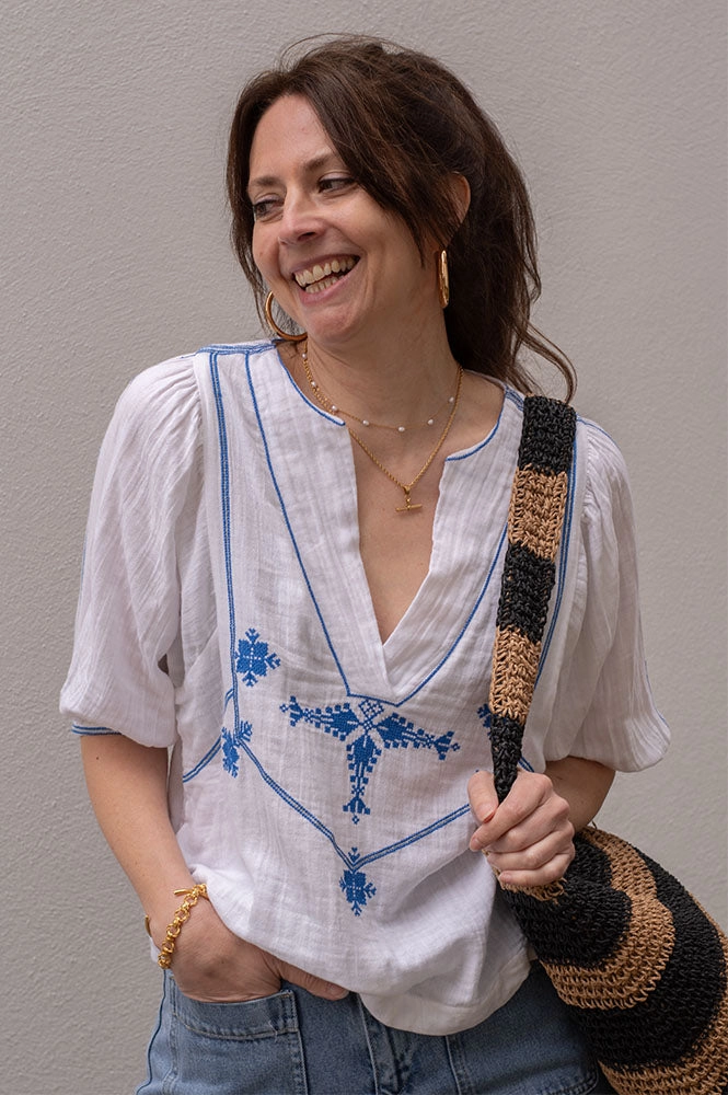 Numph Marna Sesame Straw Bag