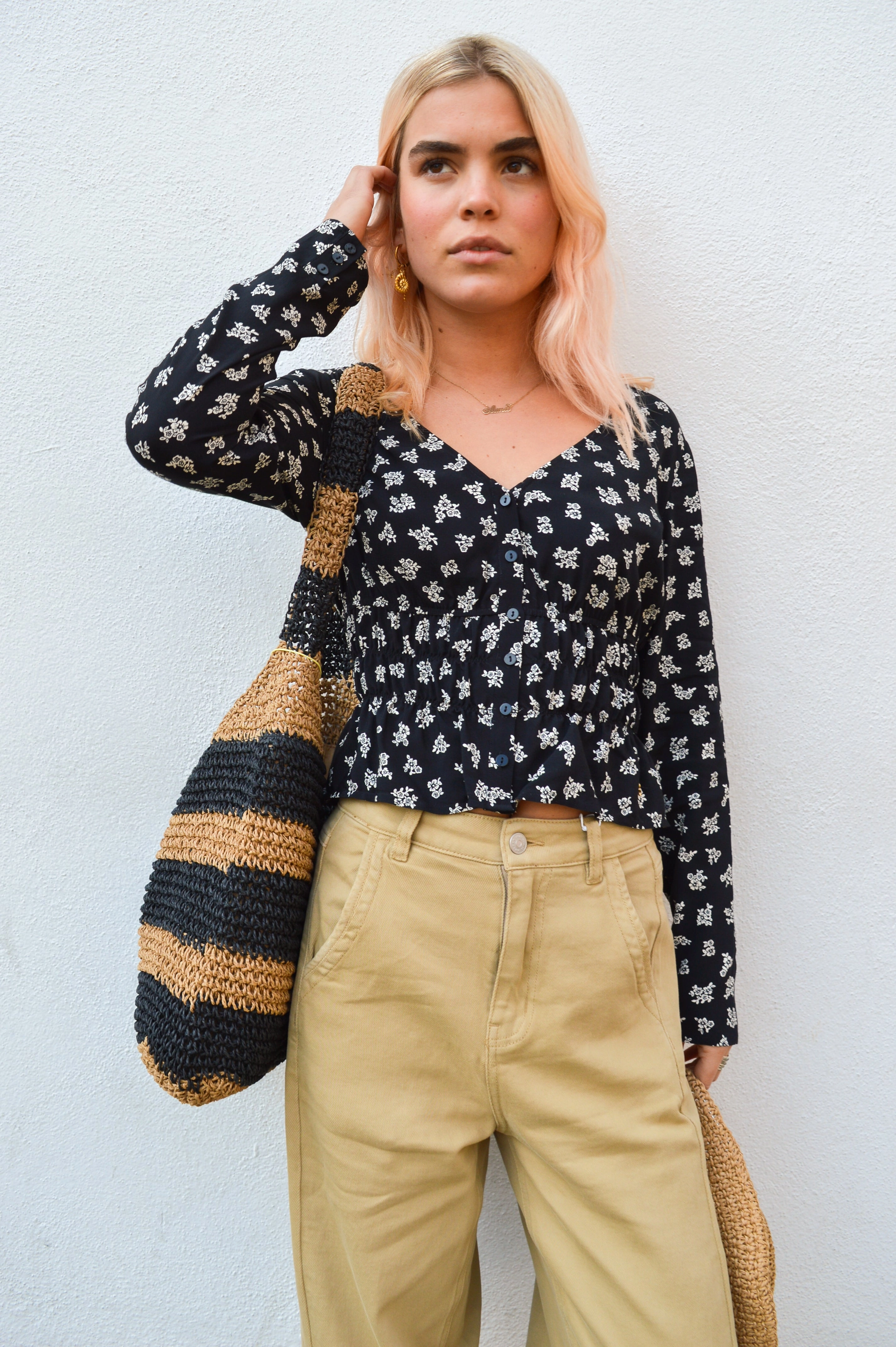 Numph Marna Sesame Straw Bag
