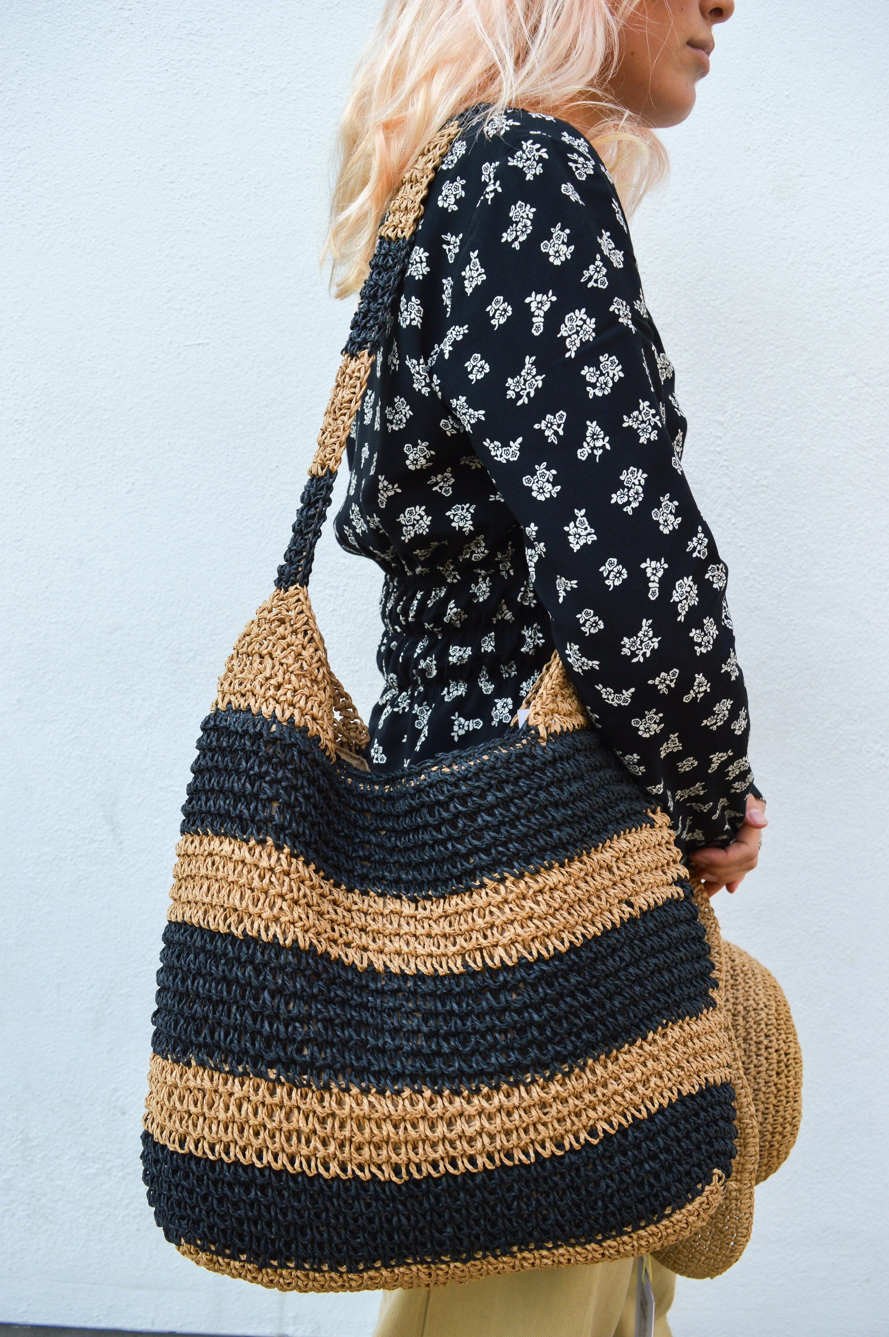 Numph Marna Sesame Straw Bag