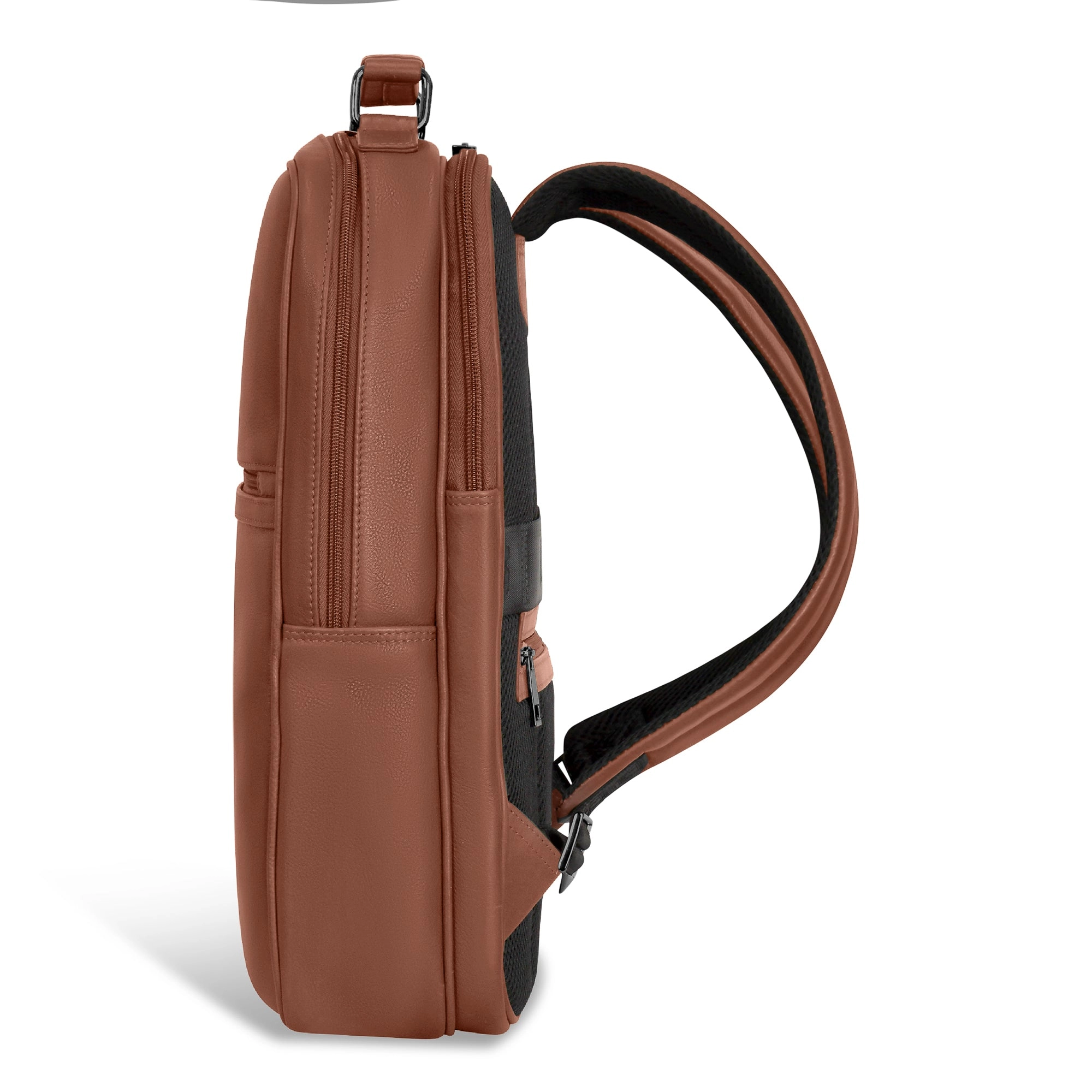 Onyx / Leather Compact Backpack *Drop Ship*