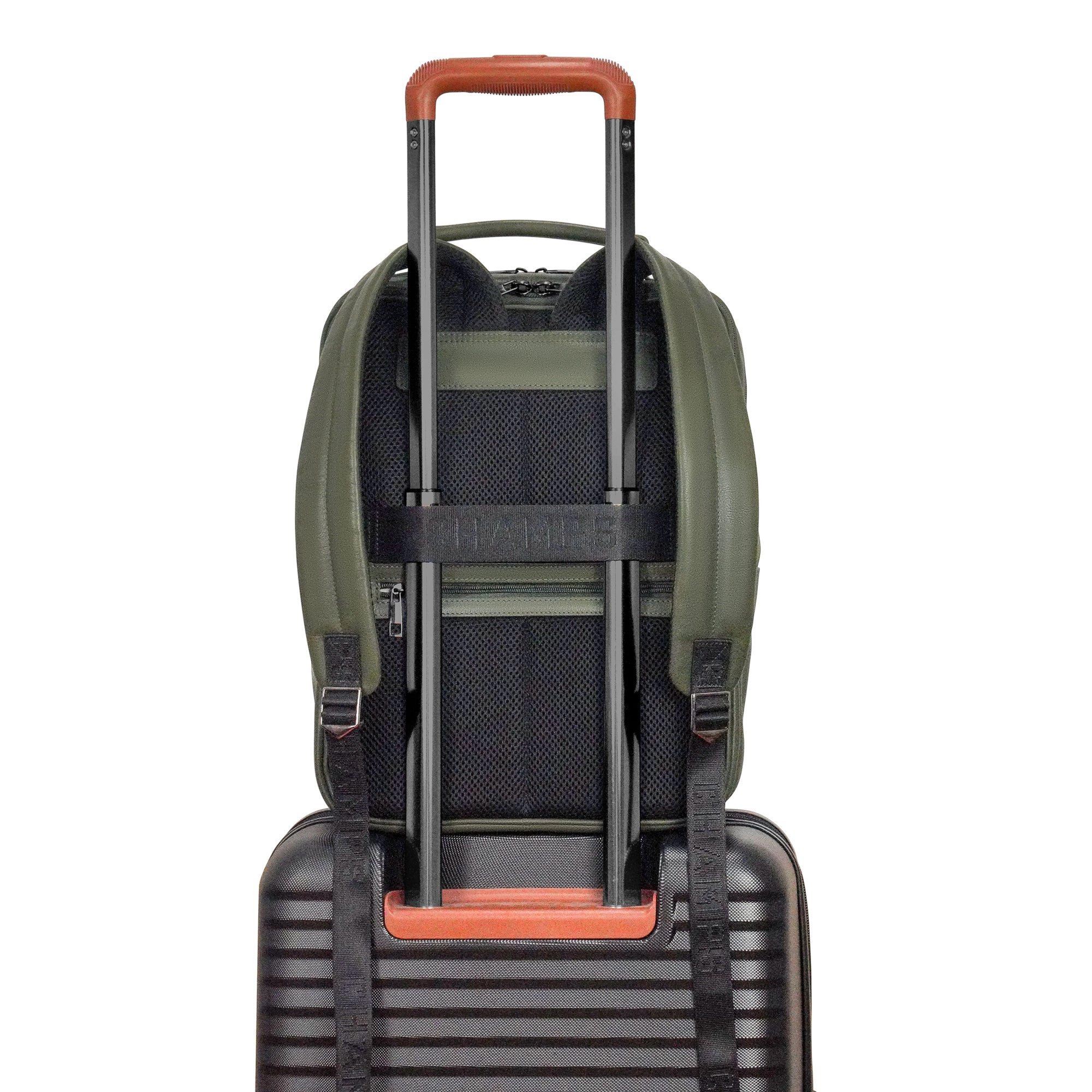Onyx / Leather Compact Backpack *Drop Ship*