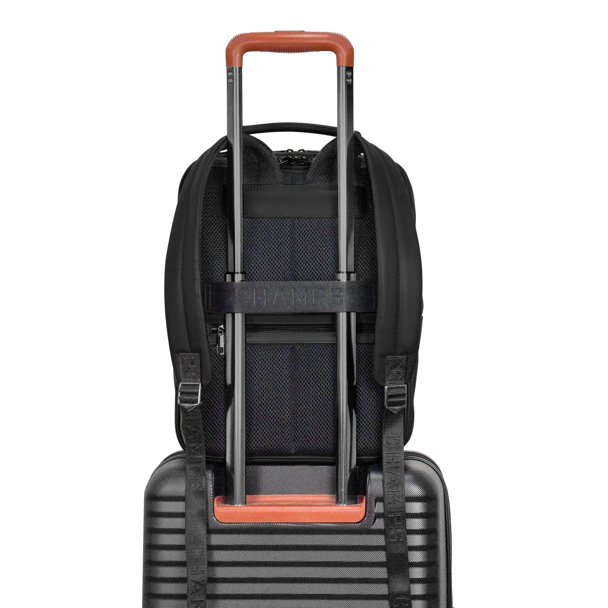 Onyx / Leather Compact Backpack *Drop Ship*