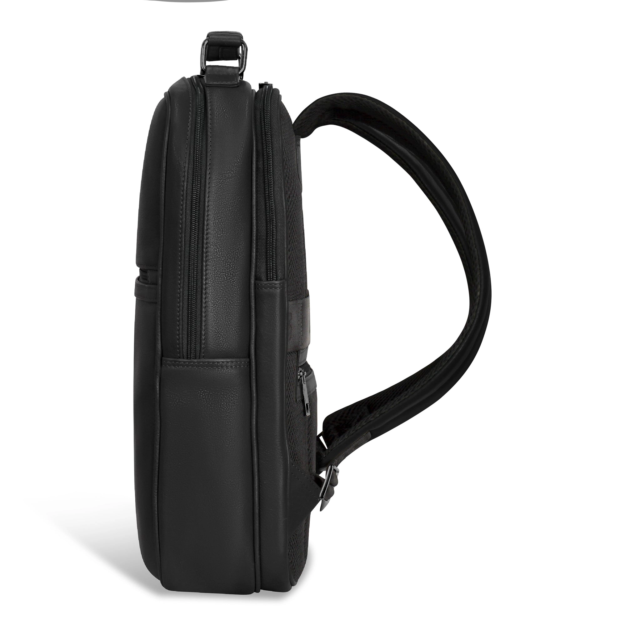Onyx / Leather Compact Backpack *Drop Ship*