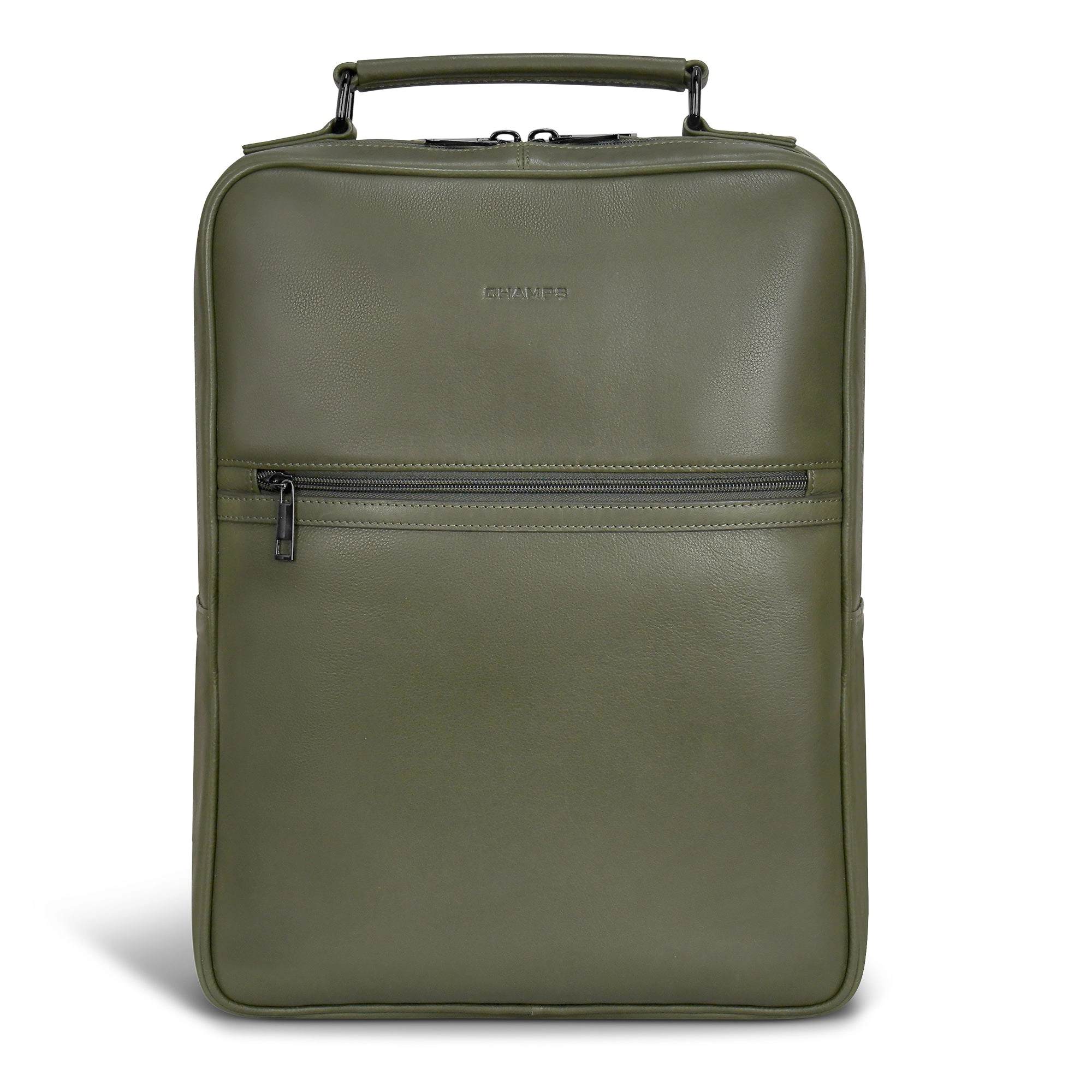 Onyx / Leather Compact Backpack *Drop Ship*