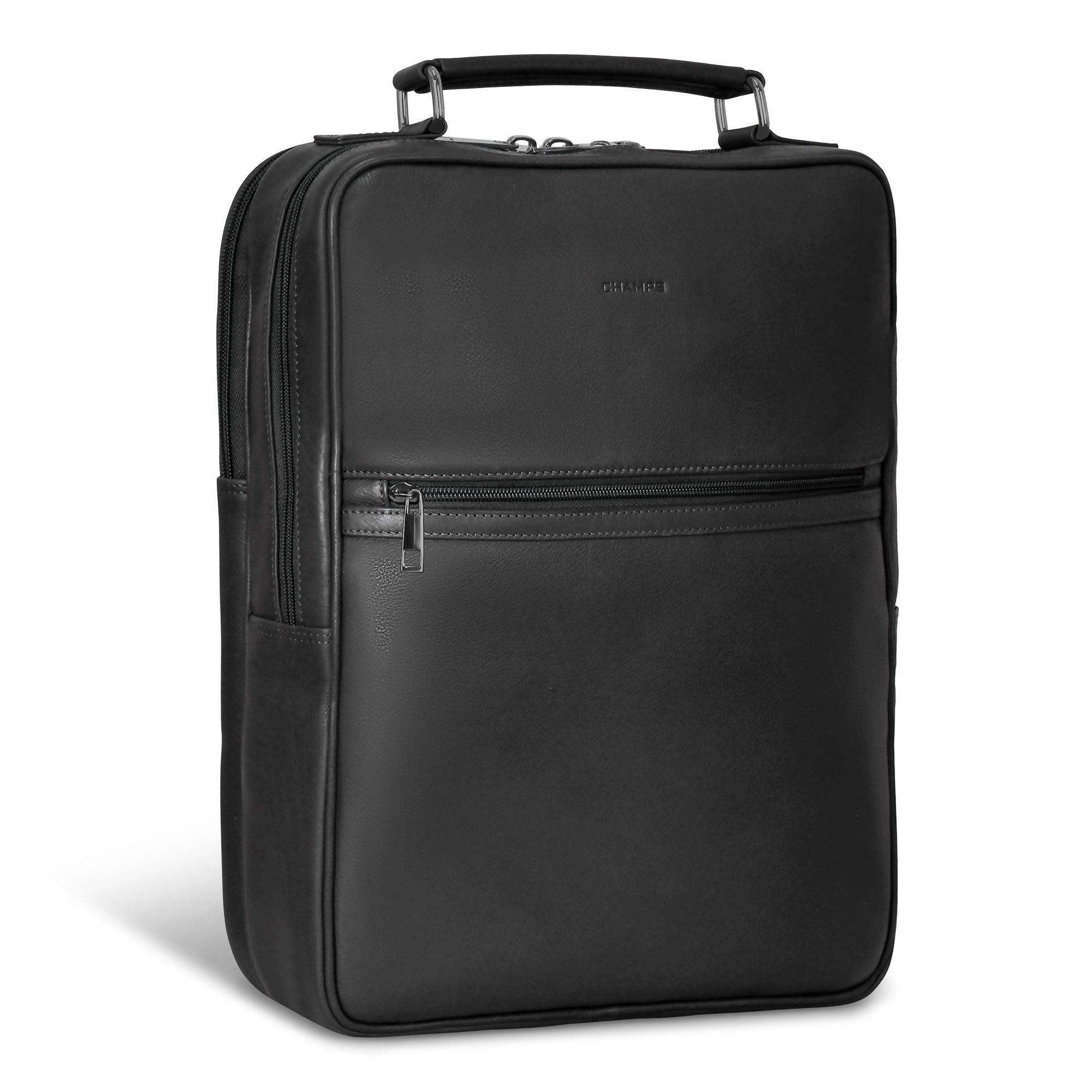 Onyx / Leather Compact Backpack *Drop Ship*