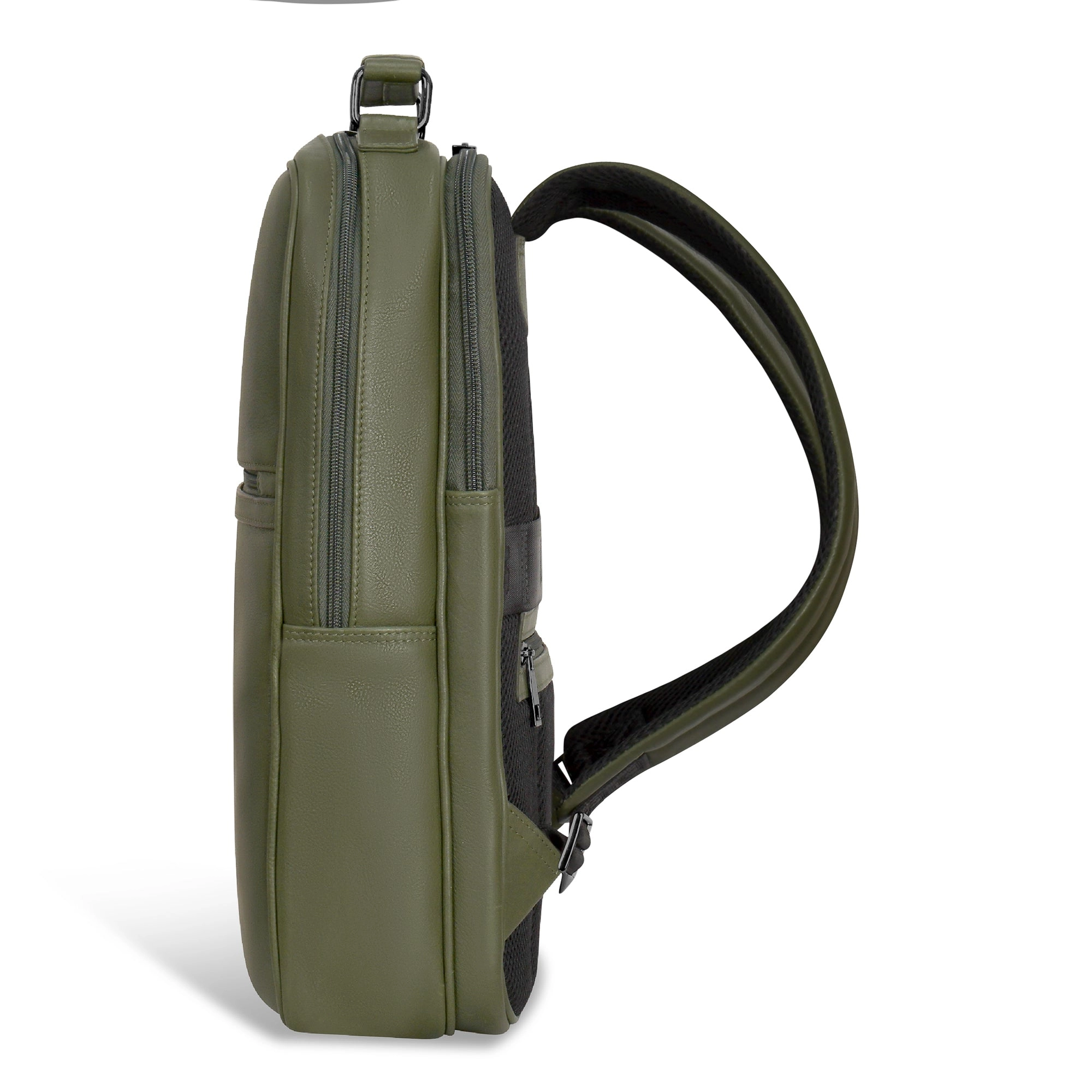 Onyx / Leather Compact Backpack *Drop Ship*