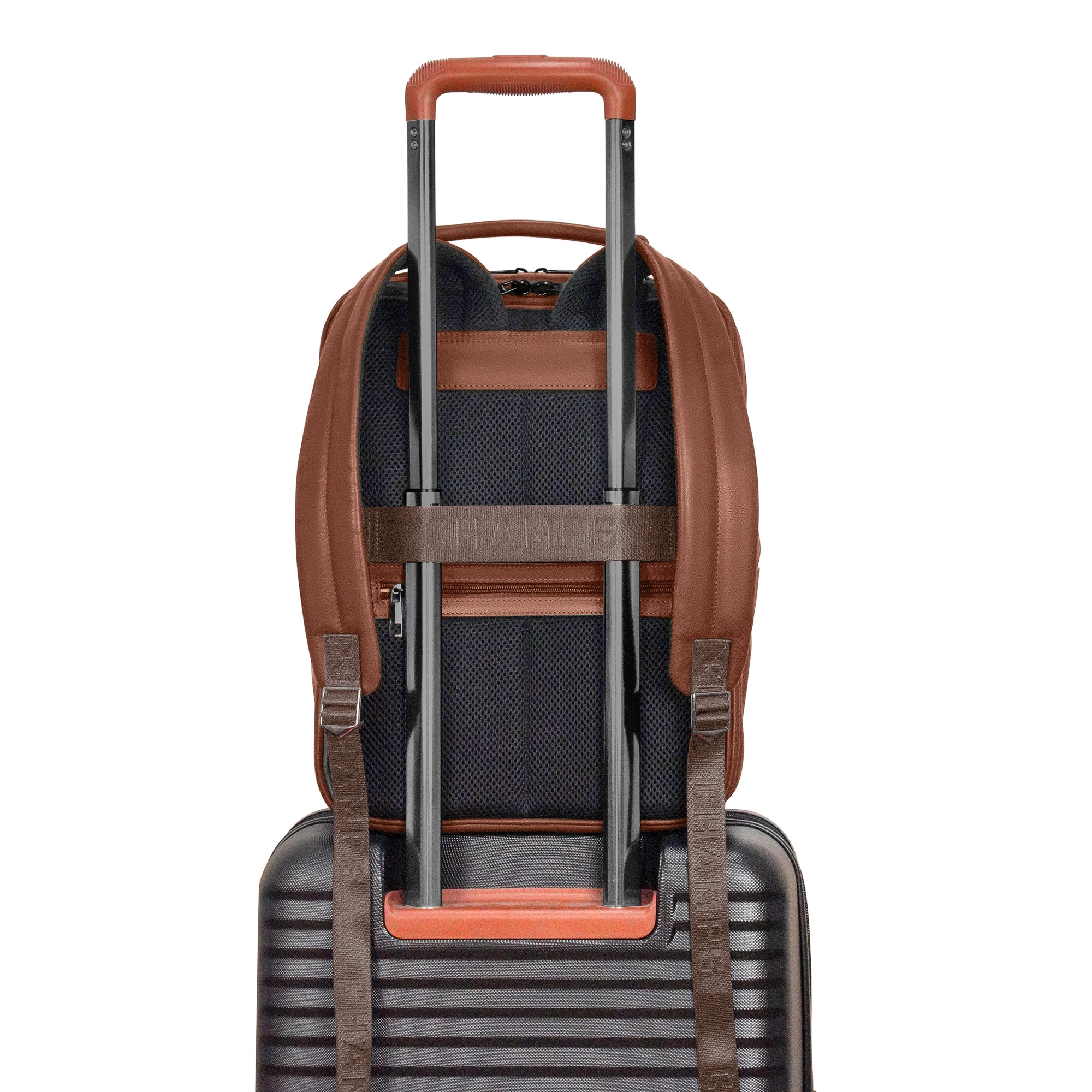Onyx / Leather Compact Backpack *Drop Ship*