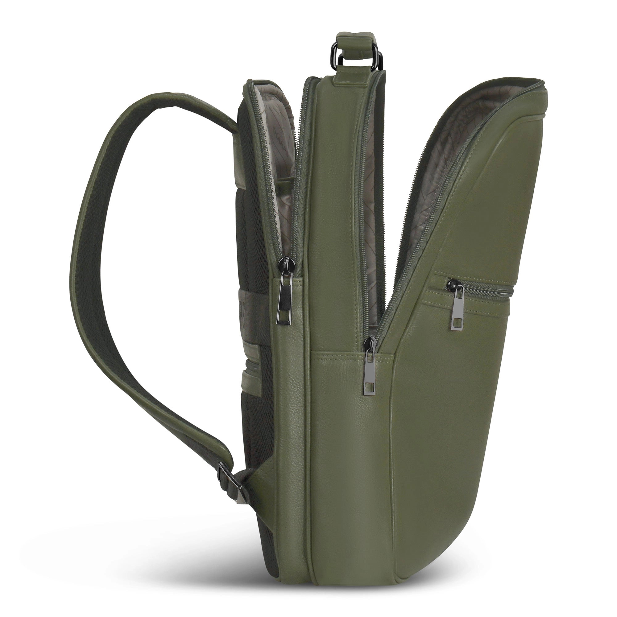 Onyx / Leather Compact Backpack *Drop Ship*
