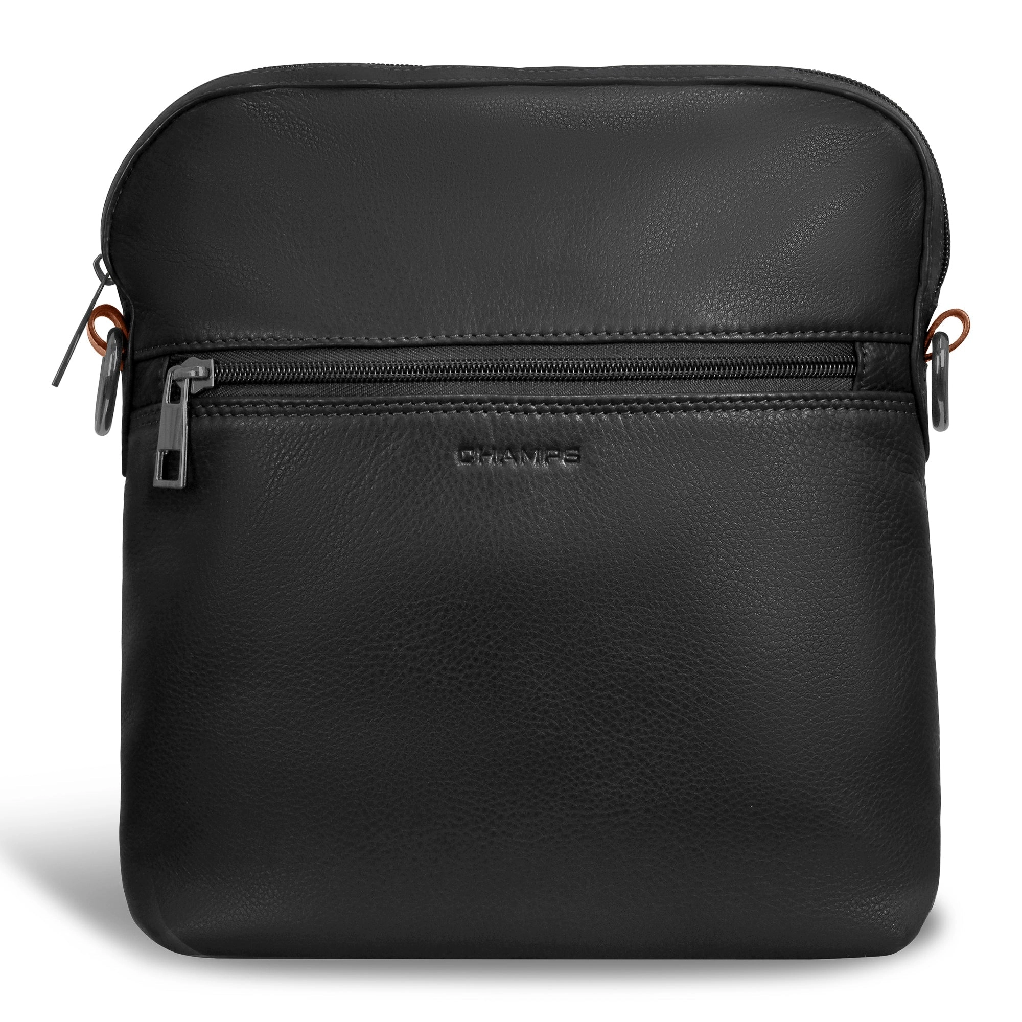 Onyx / Leather Cross-Body Bag *Drop Ship*