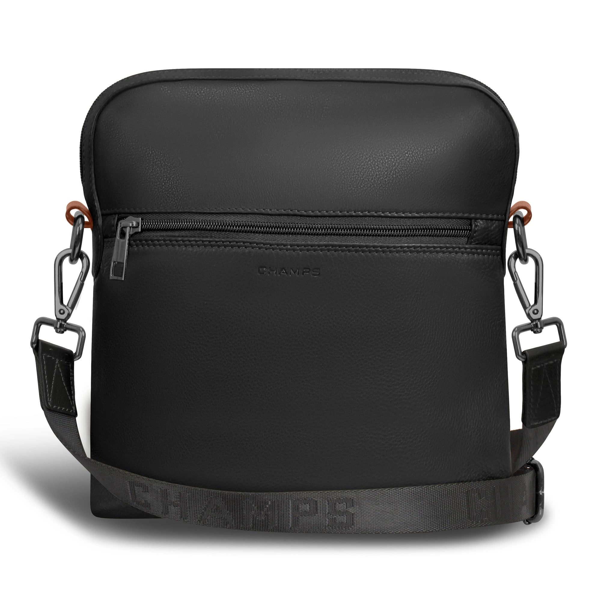 Onyx / Leather Cross-Body Bag *Drop Ship*