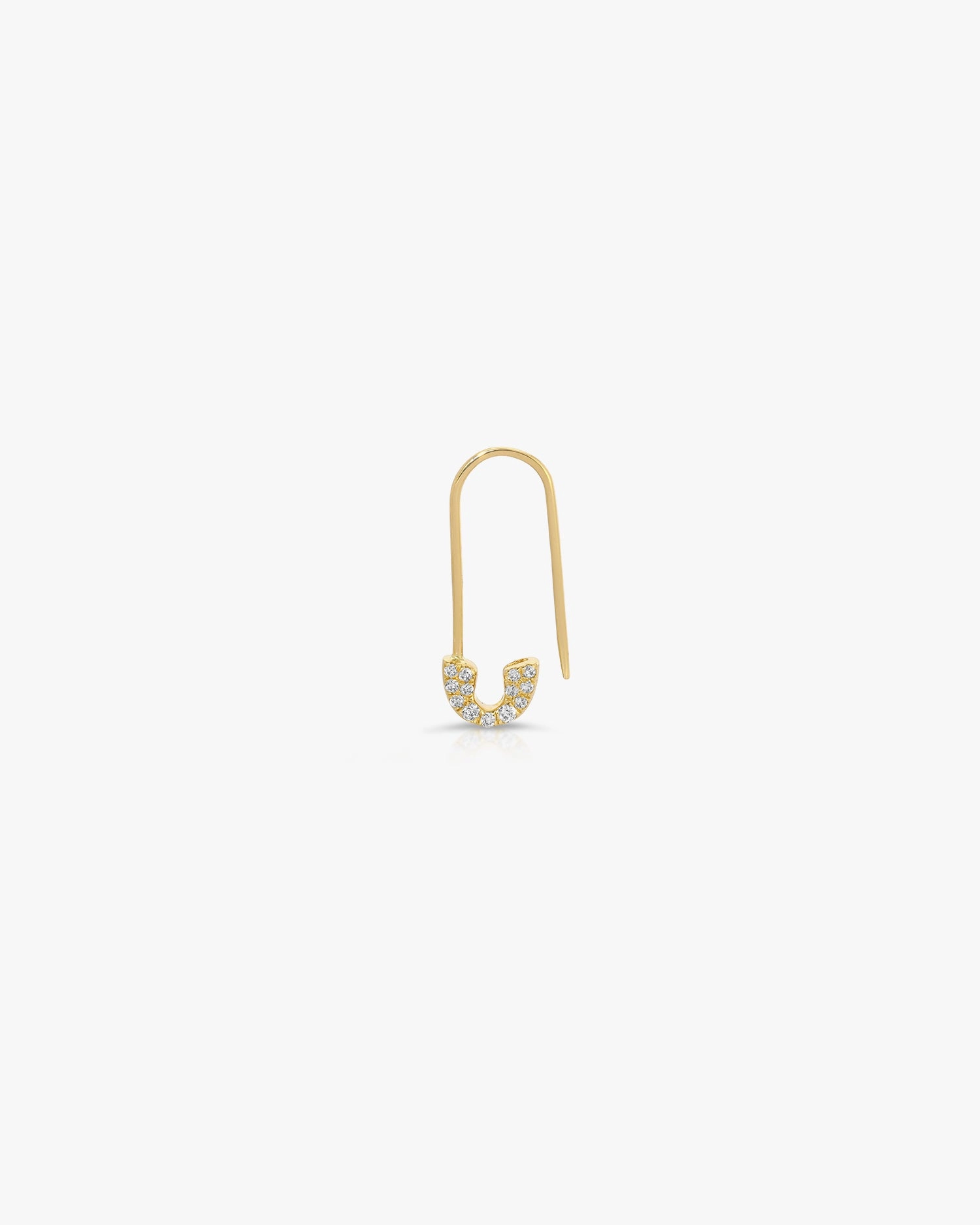 Pavé Safety Pin Earring