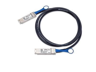 PNY NVIDIA Compatible - InfiniBand cable - QSFP28 to QSFP28 - 3.3 ft - passive - black PCP1600-E001E30