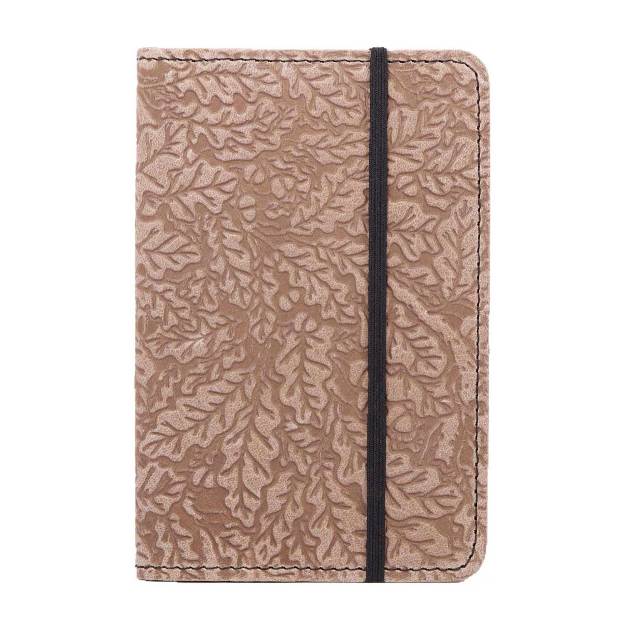 Pocket Notebook Cover, Oak Leaves, Adventure