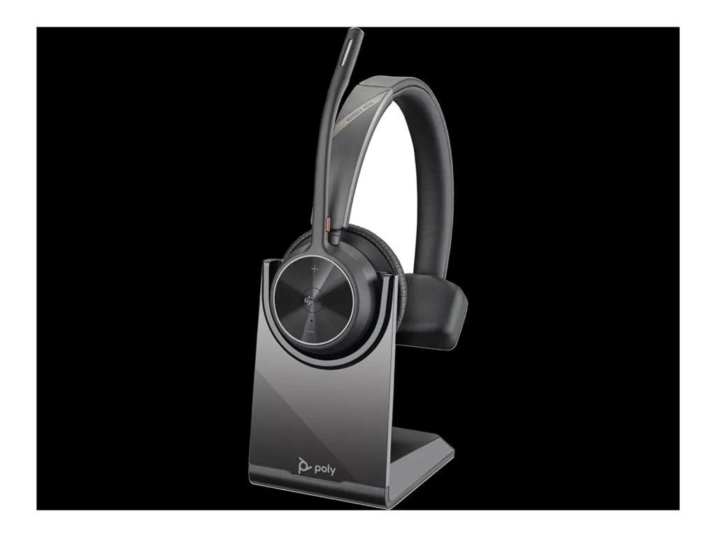 Poly Voyager 4310-M - Voyager 4300 series - headset - on-ear - Bluetooth - wireless, wired - USB-C - black - Zoom Certified, 7E2L9AA#ABA