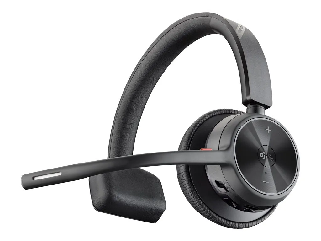 Poly Voyager 4310-M - Voyager 4300 series - headset - on-ear - Bluetooth - wireless, wired - USB-C - black - Zoom Certified, 7E2L9AA#ABA