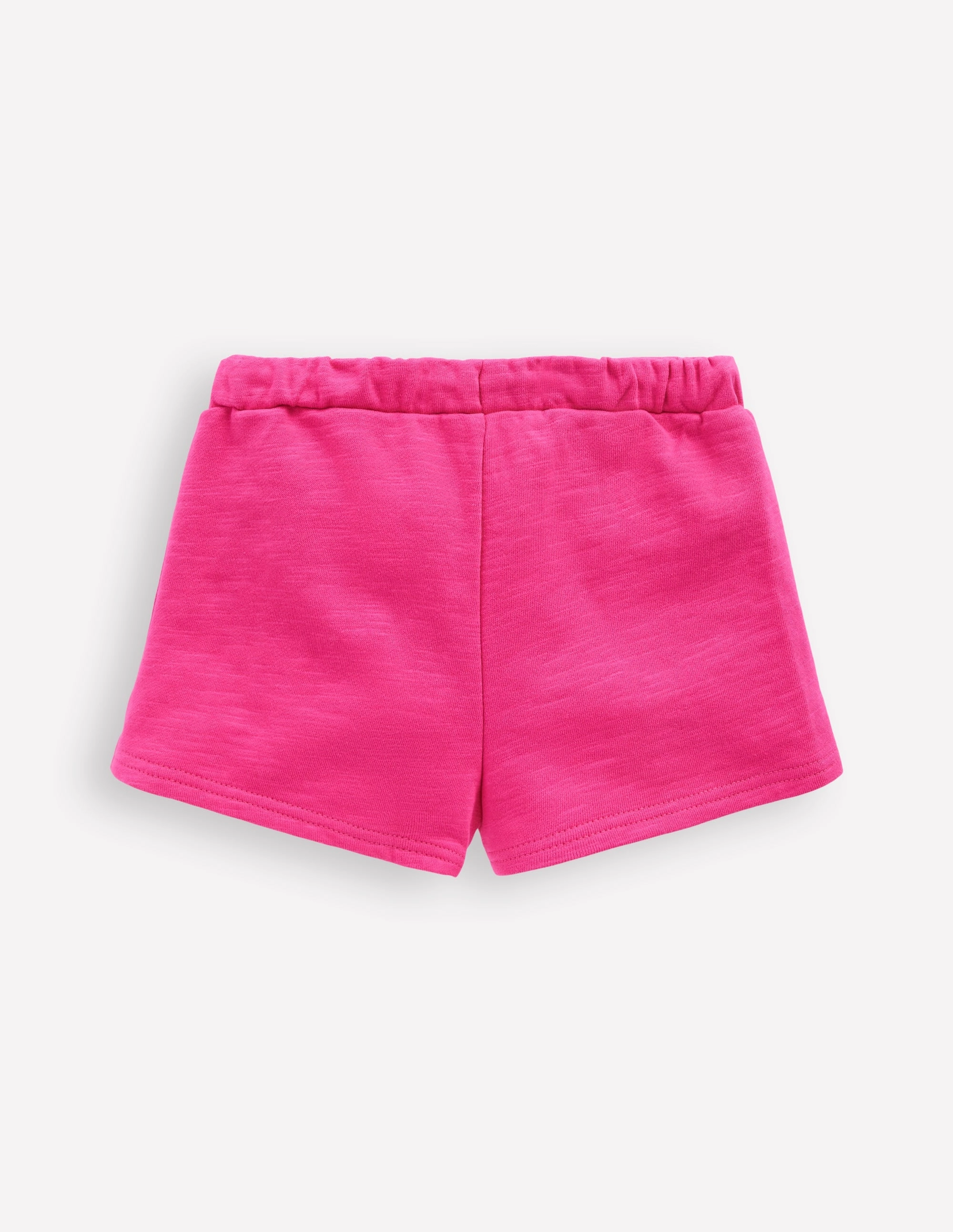 Pom Trim Jersey Short-Raspberry Pink