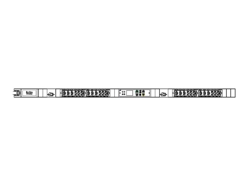 Raritan PX4-4884-E7 - Power distribution strip (rack-mountable) - 24A - AC 208 V - 5000 VA - 1-phase - RS-232, USB, Ethernet PX4-4884-E7K2