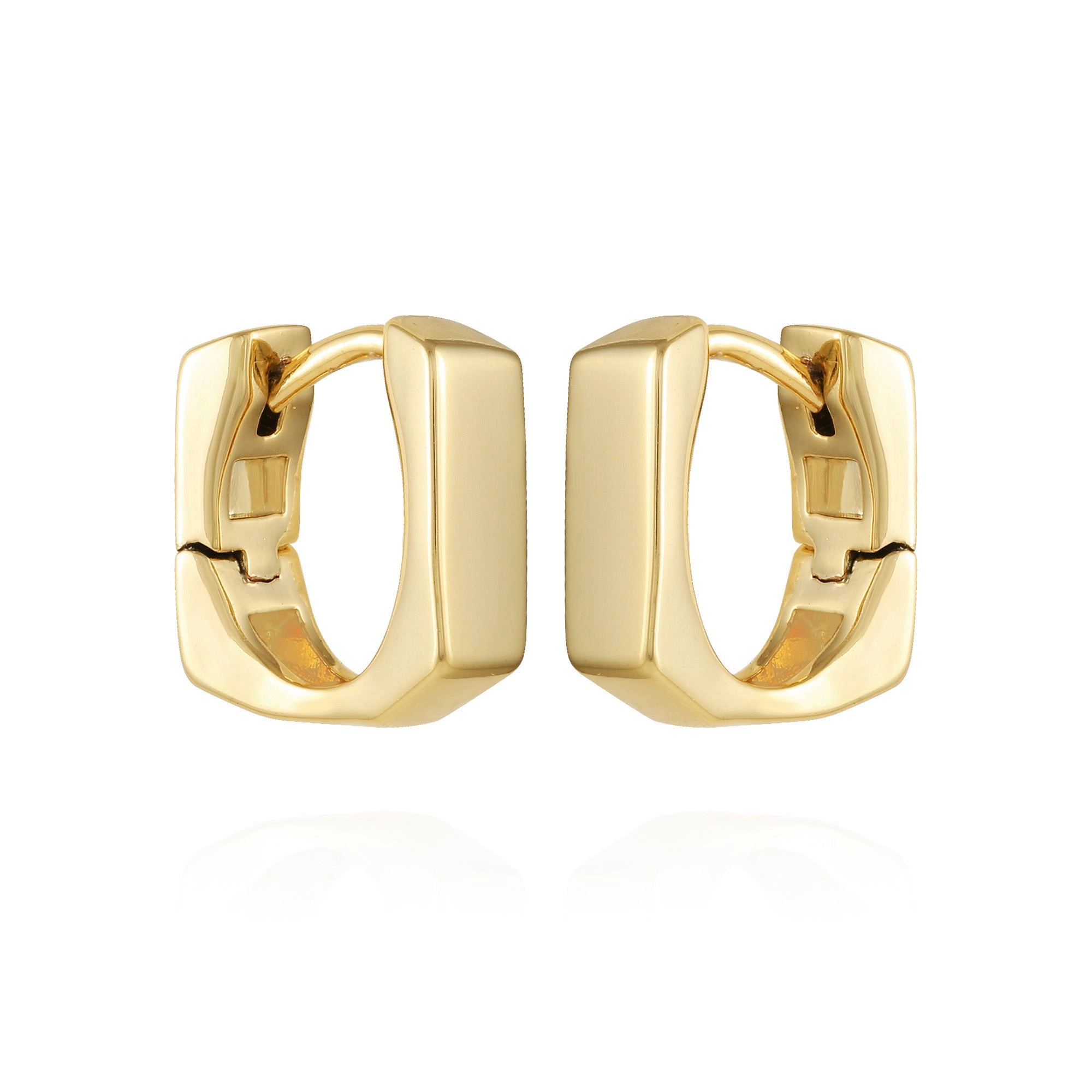 Rectangle Huggie Hoop Earrings