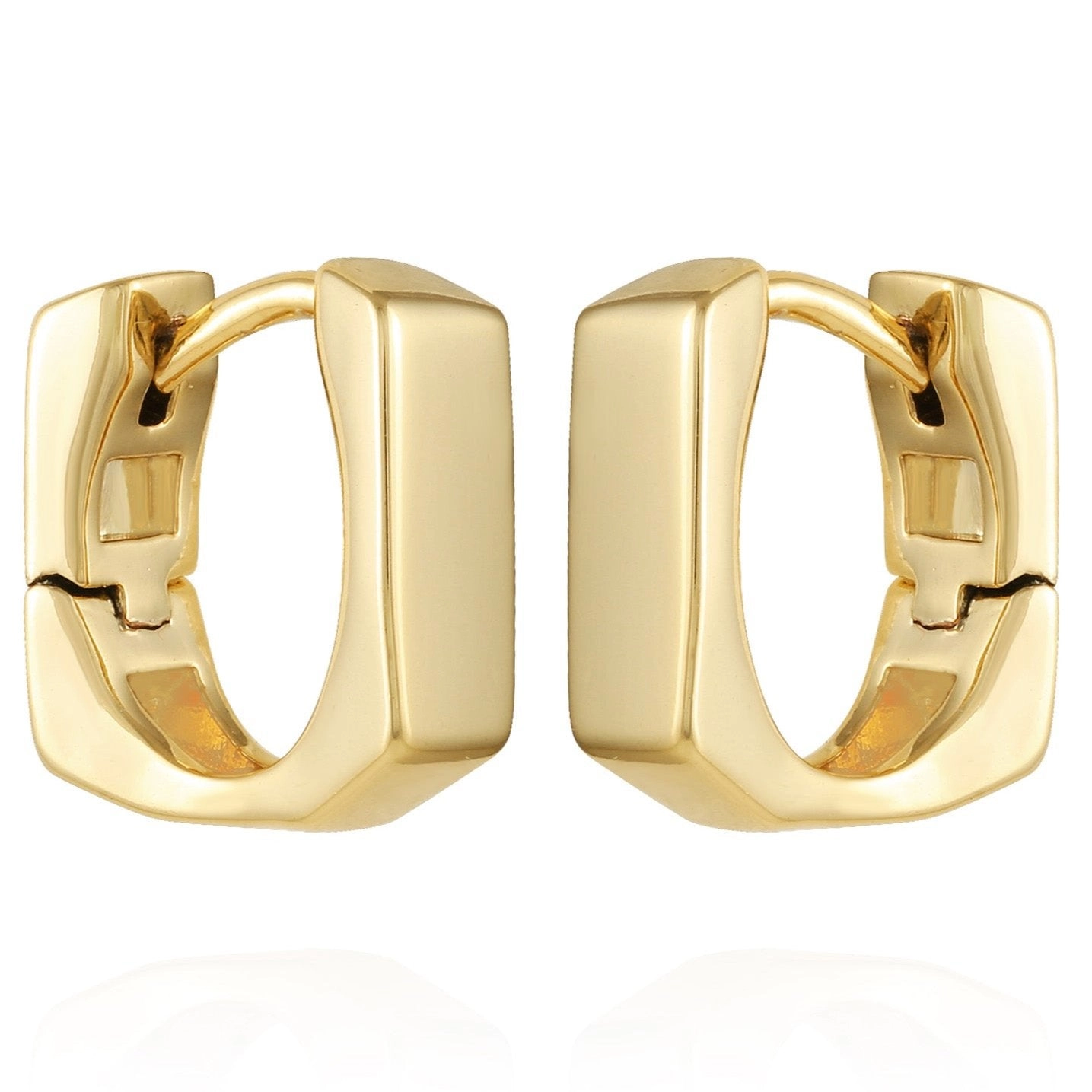 Rectangle Huggie Hoop Earrings