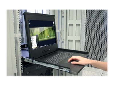 Rose RackView - KVM console - 17 - rack-mountable - 1920 x 1080 Full HD (1080p) - 400 cd/mï¿½ - 600:1 - 40 ms - DVI-D RV1-LCDA17/DWS/HD