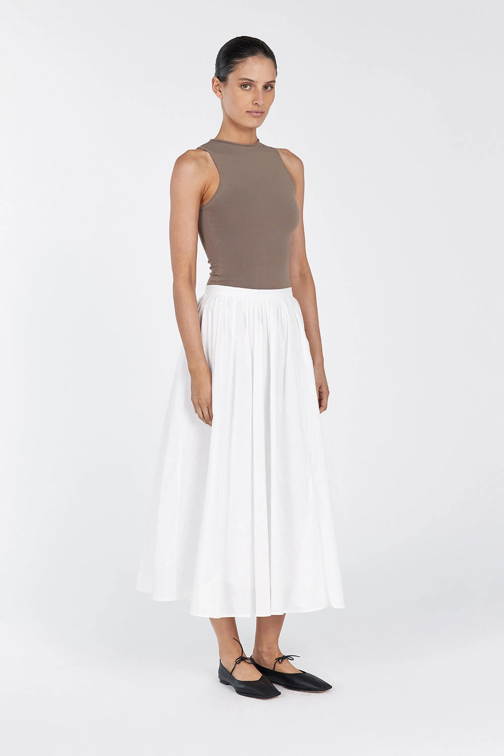 RUBY TAUPE BOAT NECK KNIT TOP