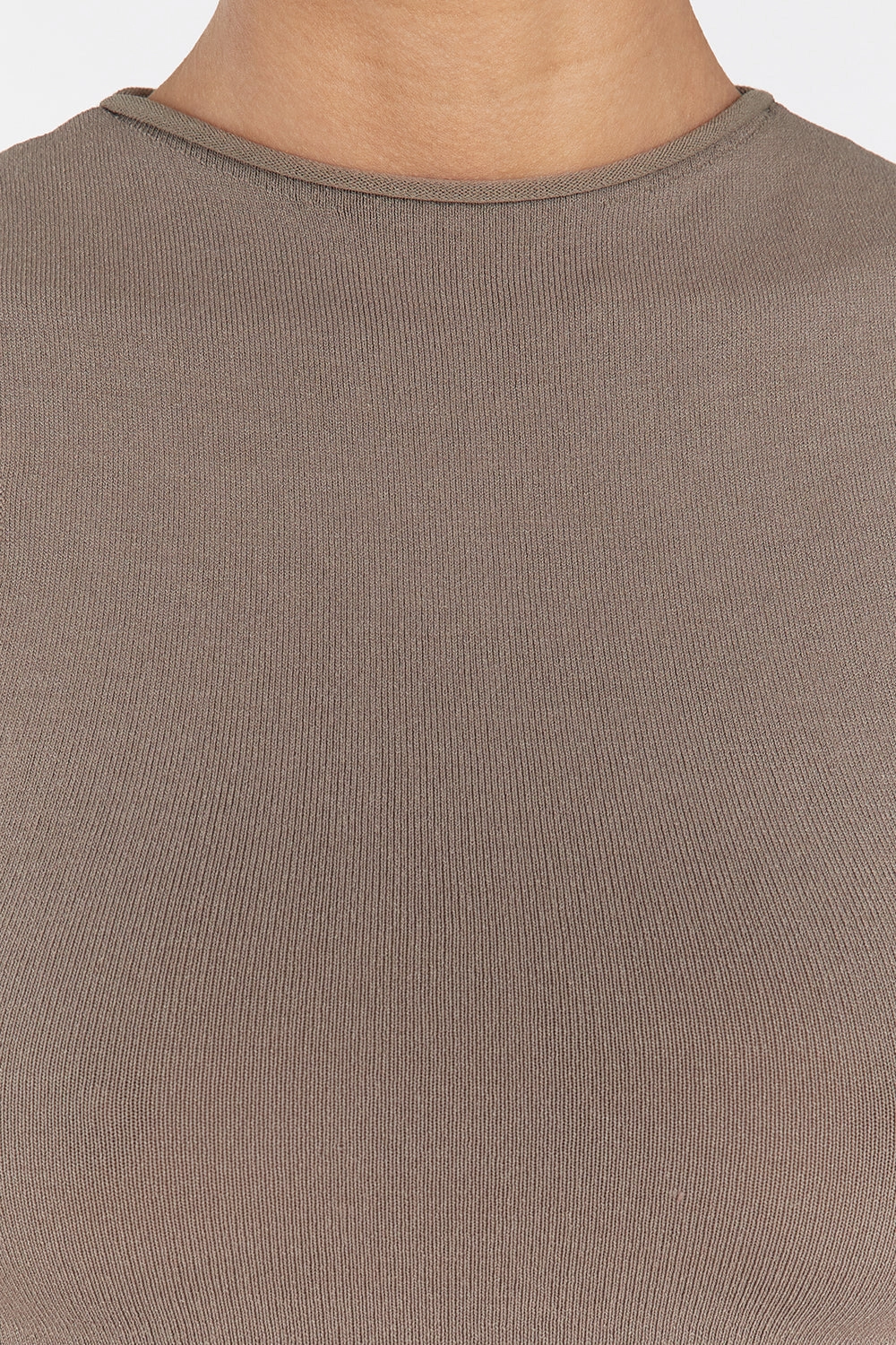 RUBY TAUPE BOAT NECK KNIT TOP