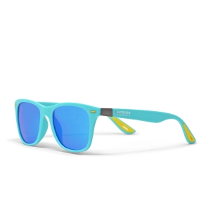 Run Sunnies - Teal Frame | Blue Polarized Lenses | Yellow Elements