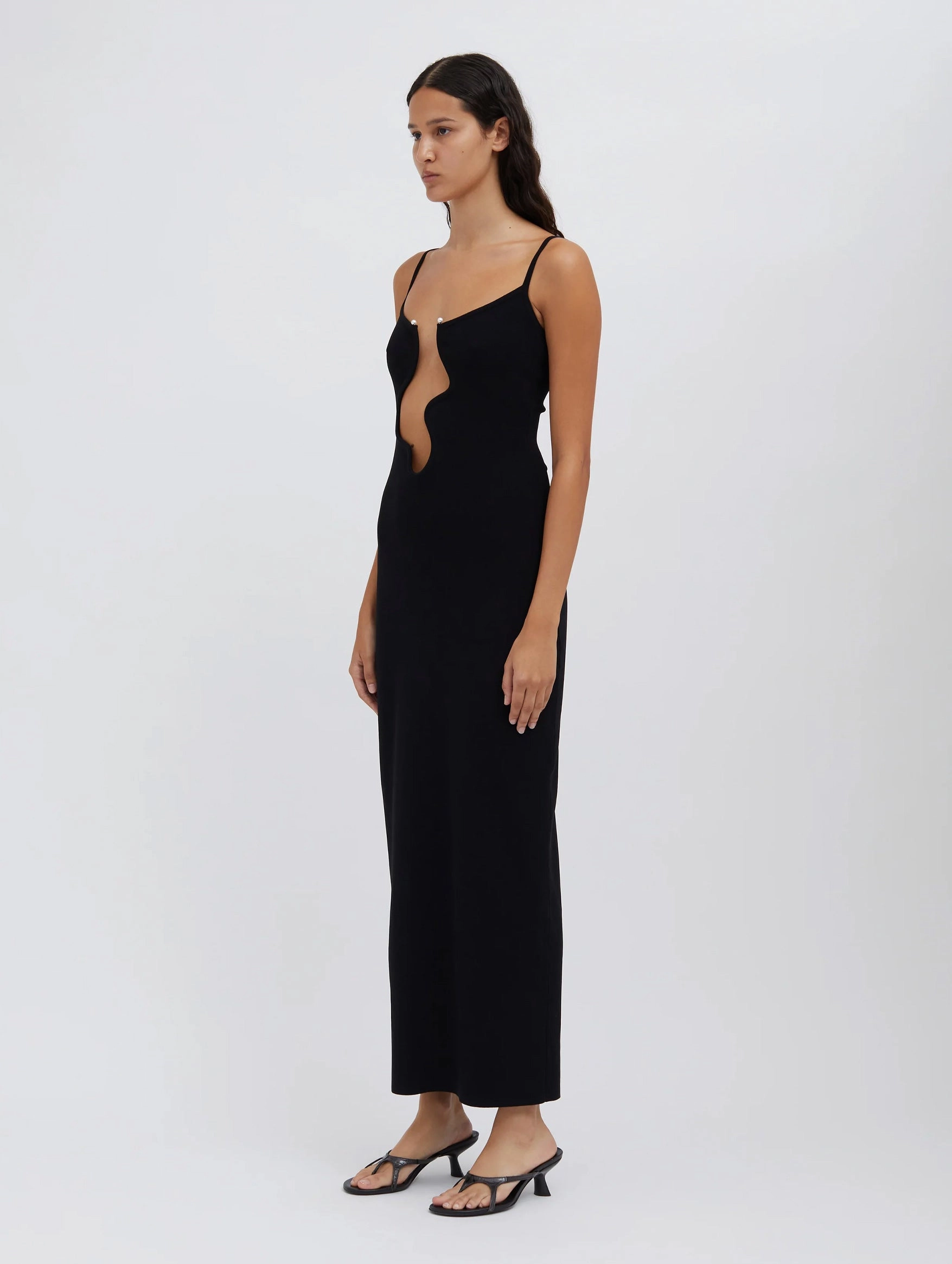 Salacia Wire Column Dress in Black