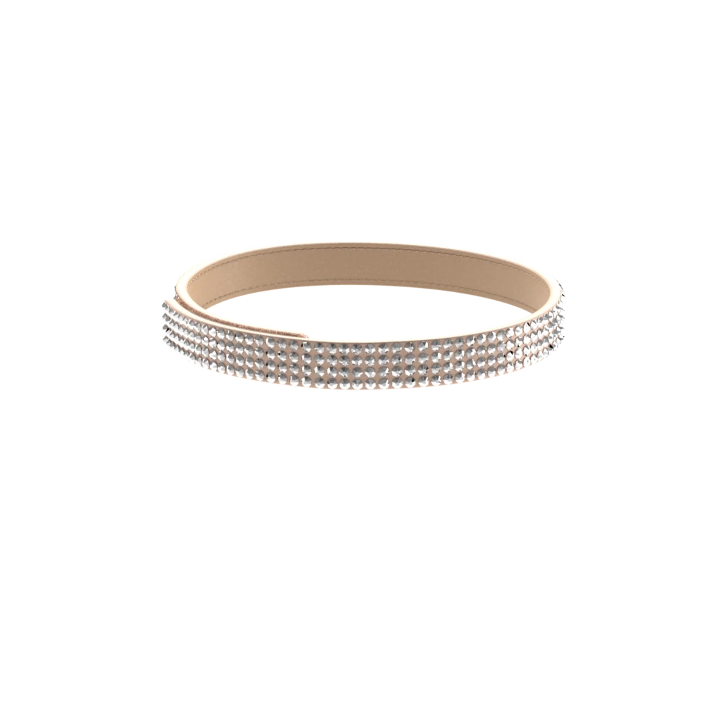 Sand Rhinestone Ankle Strap