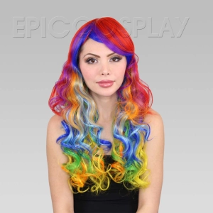 Signature - Rainbow Long Curly Wig
