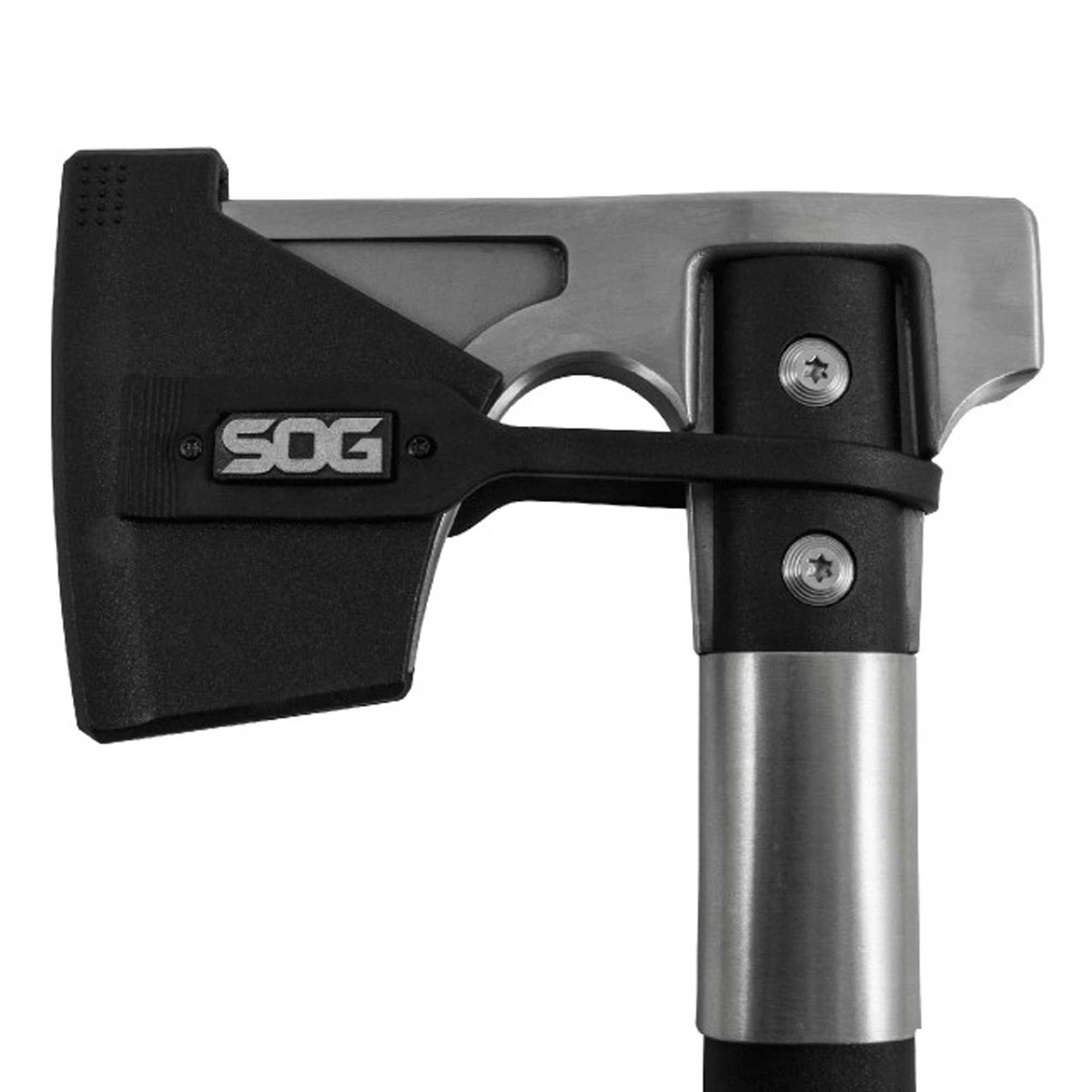 SOG Camp Axe - Brushed Finish Stainless Steel Head with Black Handle | CH1001-CP