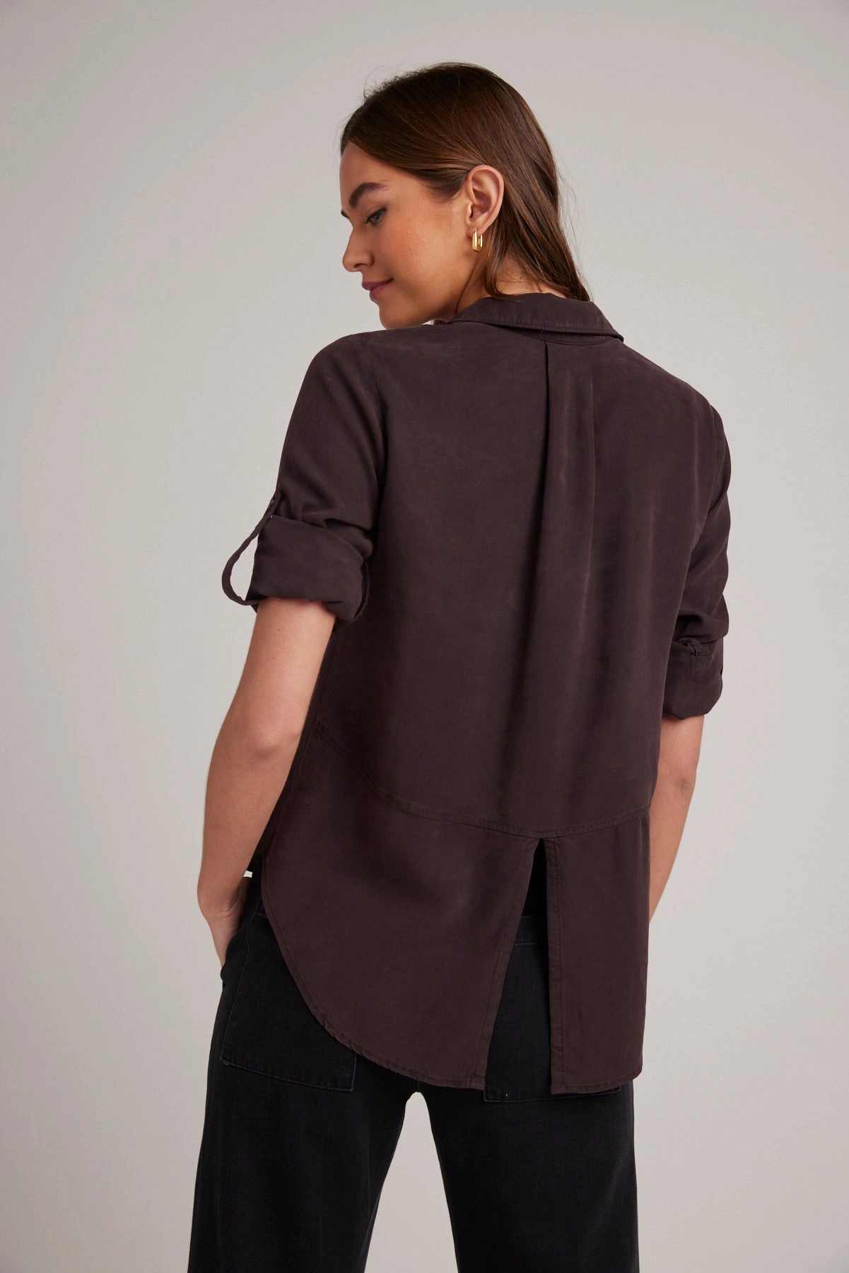 Split Back Button Down - Chestnut Brown