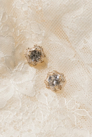 Square Crystal Stud Earrings
