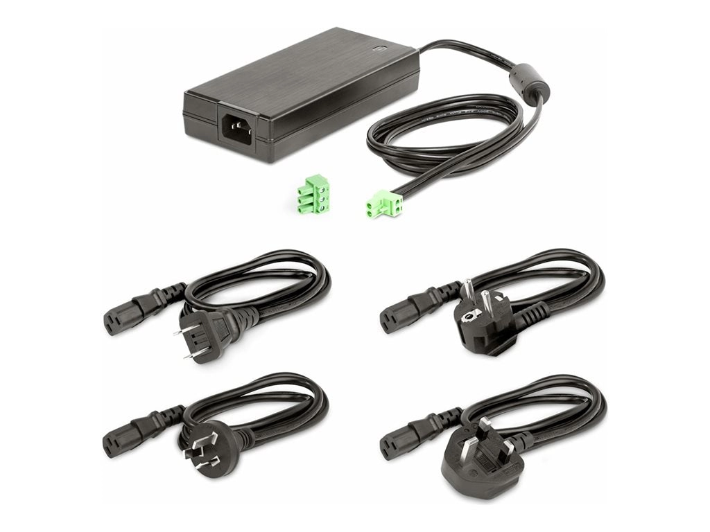 StarTech.com 160W Universal DC Power Adapter (24V/6.6A), 2-Wire Cord and 2/3-Pin Terminal Blocks, 100-240V AC/DC External Power 160W-POWER-ADAPTER