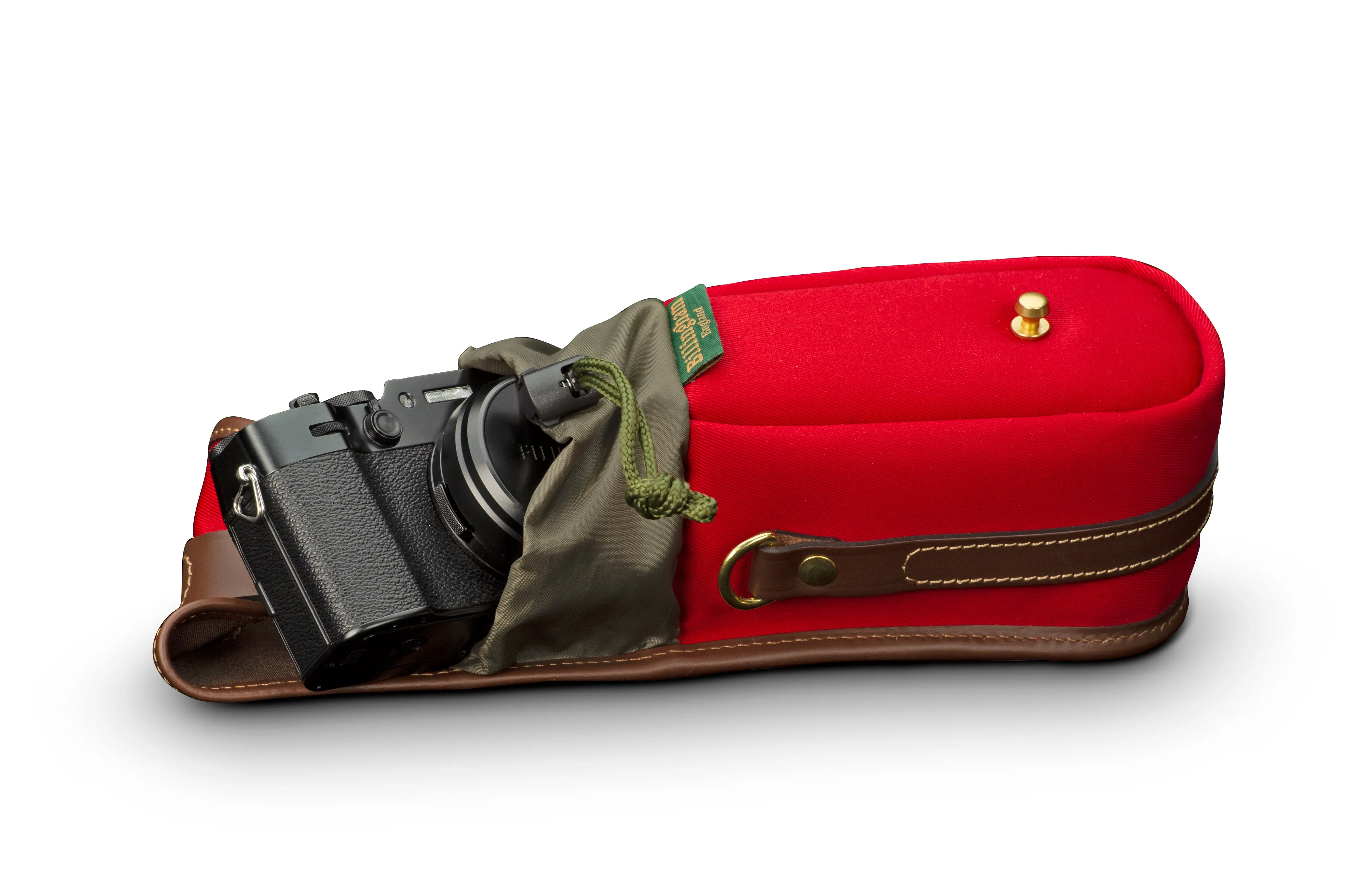TEN–16 Camera Bag - Burgundy Canvas / Chocolate Leather