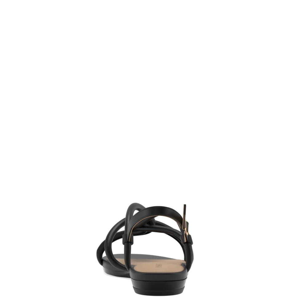 The Capri - Coal Vegan Leather Flat