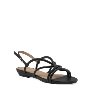 The Capri - Coal Vegan Leather Flat