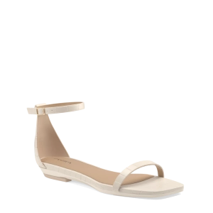 The Gigi - Ivory Crocodile Flat