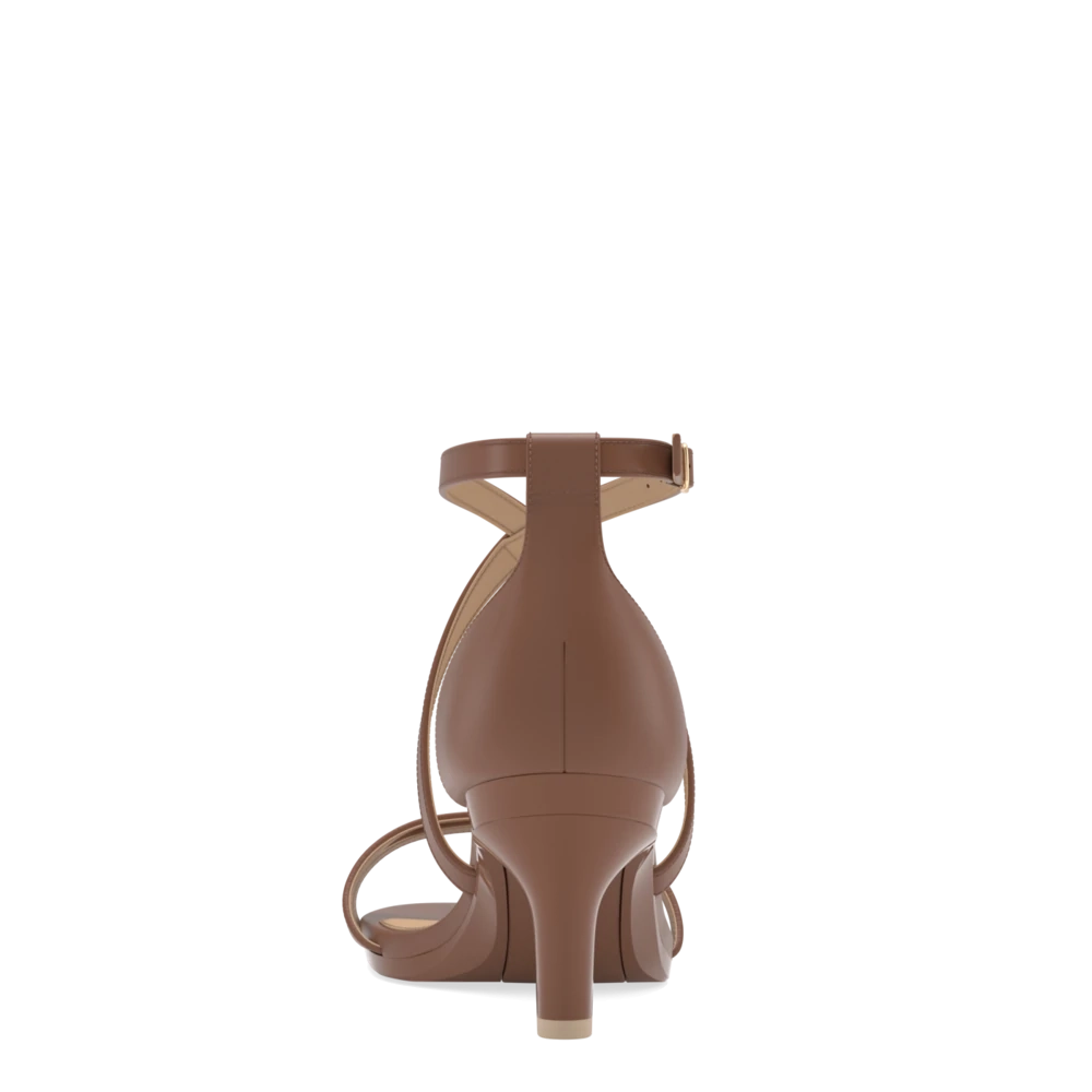The Sandy - Walnut Leather 3 Stiletto