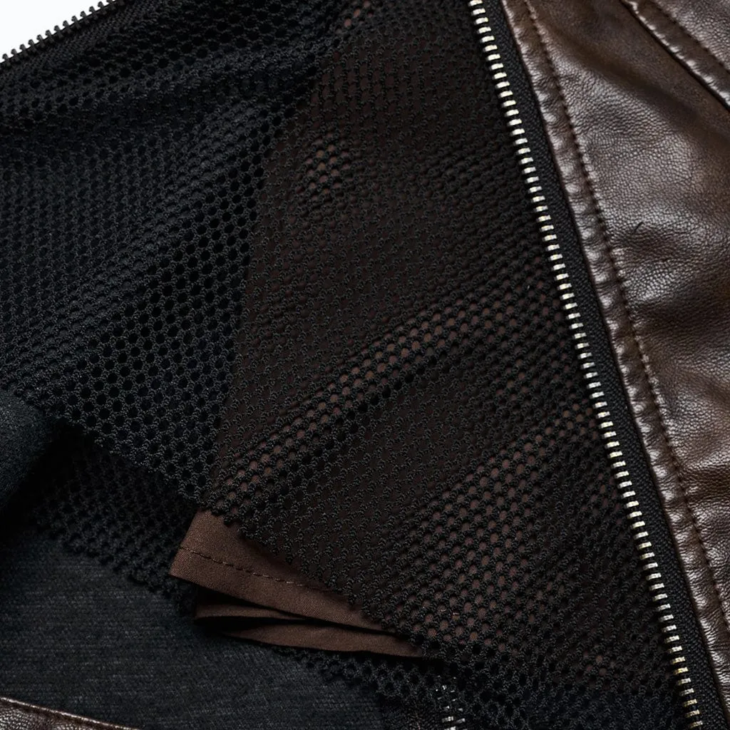 Women's Punk Buckle Faux Leather A-line Short Skirt Coffee